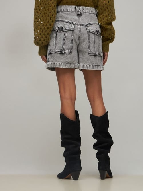 Marant Etoile: Vinca棉质牛仔短裤