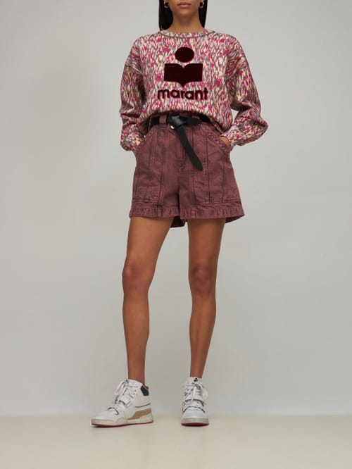 Marant Etoile: Vinca棉质牛仔短裤