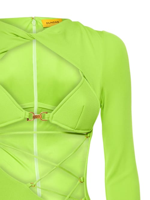 Dundas: Vestido largo de jersey con aberturas
