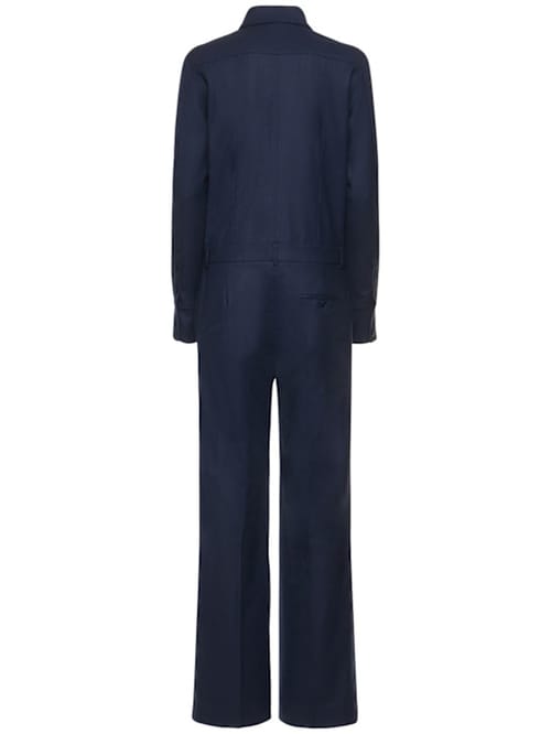 Stella McCartney: Casual羊毛法兰绒连身裤