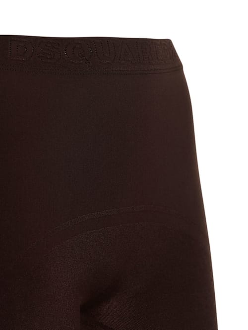 Dsquared2: 塑身平纹针织骑行短裤