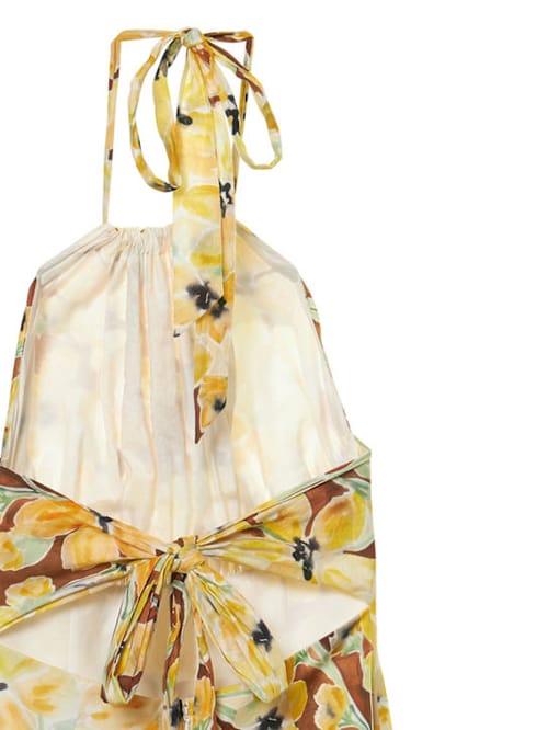 Rosie Assoulin: Vestido midi de algodón halter