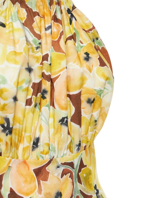 Rosie Assoulin: Vestido midi de algodón halter