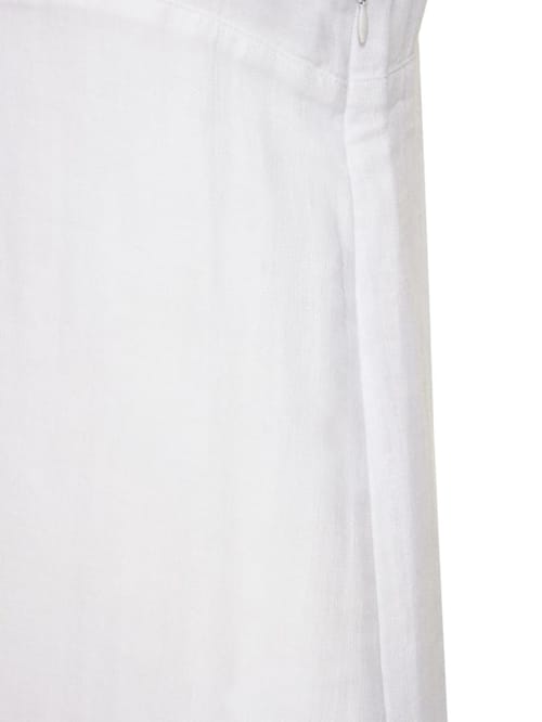 Alex Rivière Studio: Vestido corto evasé en mezcla de lino