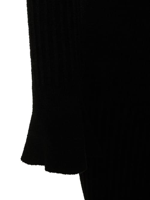 Andreadamo: Ribbed knit cut-out midi dress