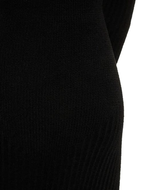 Andreadamo: Ribbed knit cut-out midi dress