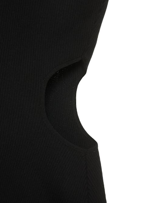 Mach & Mach: Robe courte en maille côtelée