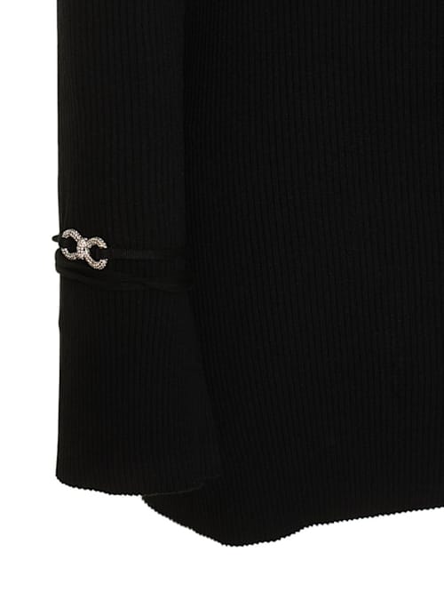 Mach & Mach: Robe courte en maille côtelée