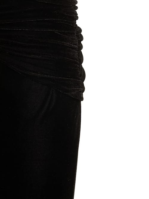 Patbo: Abito lungo in velluto con cut-out
