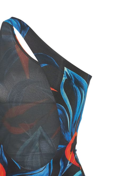 Louisa Ballou: Vestido corto asimétrico de punto