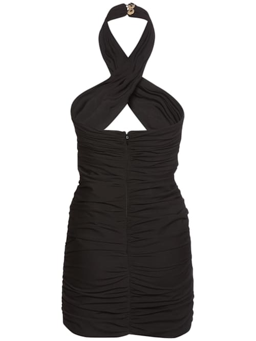Giuseppe Di Morabito: Draped halterneck cut-out mini dress