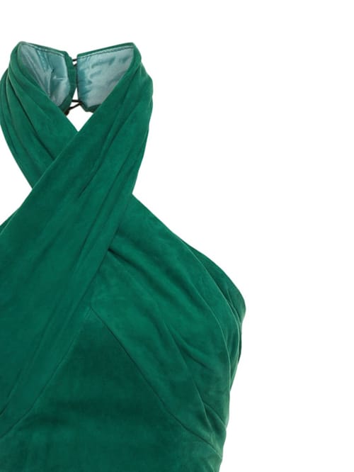 Giuseppe Di Morabito: Halter lambskin mini dress