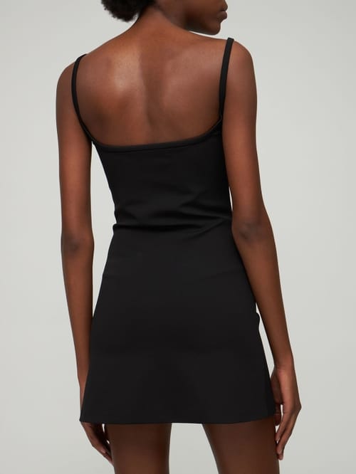 Mach & Mach: Robe courte en jersey à cristaux