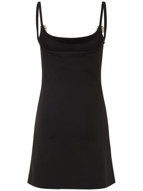 Mach & Mach: Robe courte en jersey à cristaux
