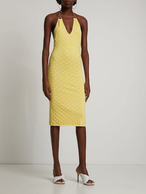 Musier Paris: Midi-Strickkleid mit Kettendetail