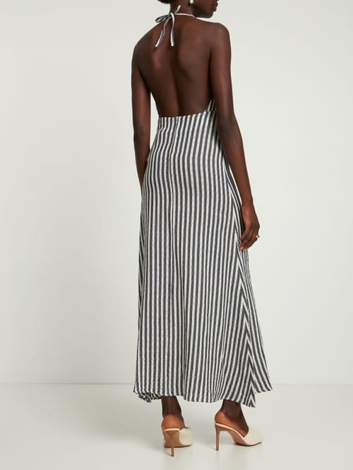 Musier Paris: Striped Cotton-Blend Maxi Dress