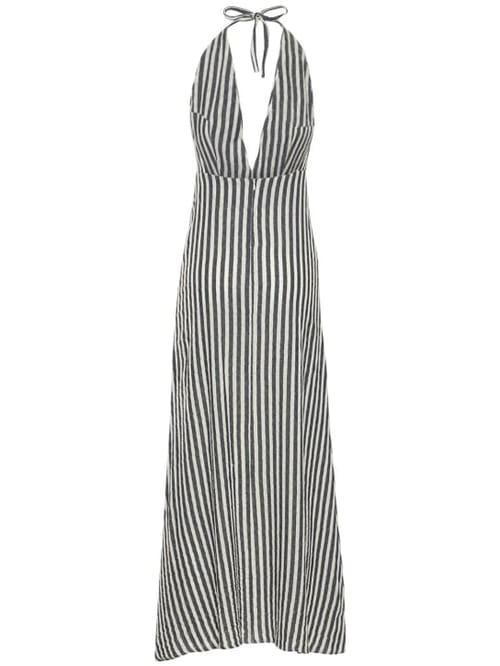 Musier Paris: Striped Cotton-Blend Maxi Dress