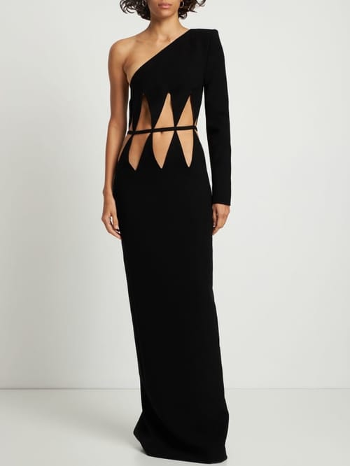 Mônot: One-shoulder cut-out maxi dress