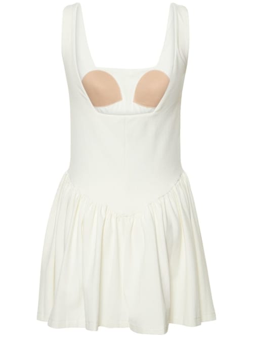 Marysia: Vestido corto acampanado elástico