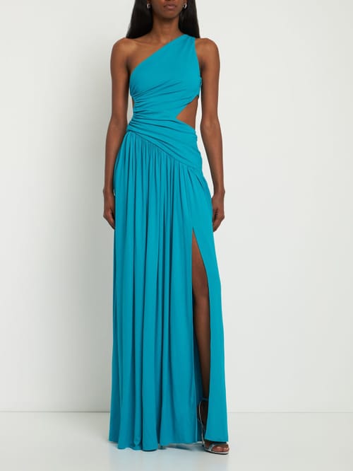 Michael Kors Collection: One-shoulder cut-out maxi dress