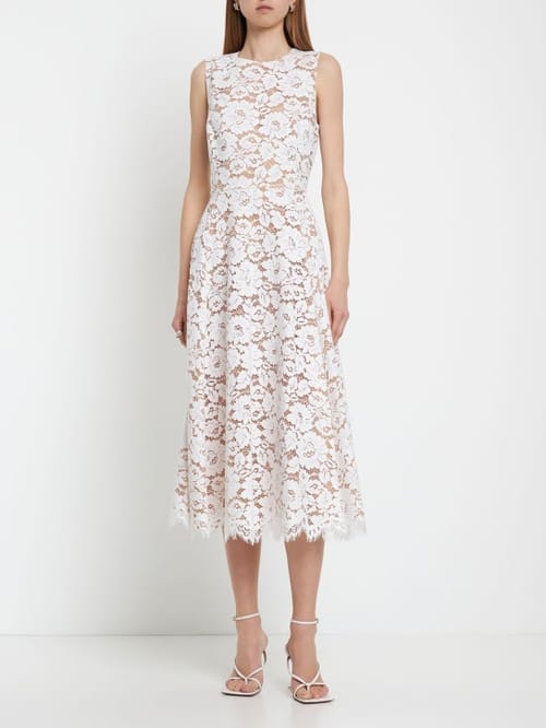 Michael Kors Collection: Cotton lace midi dress