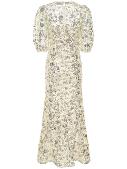 Self-portrait: Long dress with puff sleeves