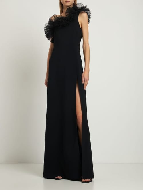 Giambattista Valli: One-shoulder gown with ruffles