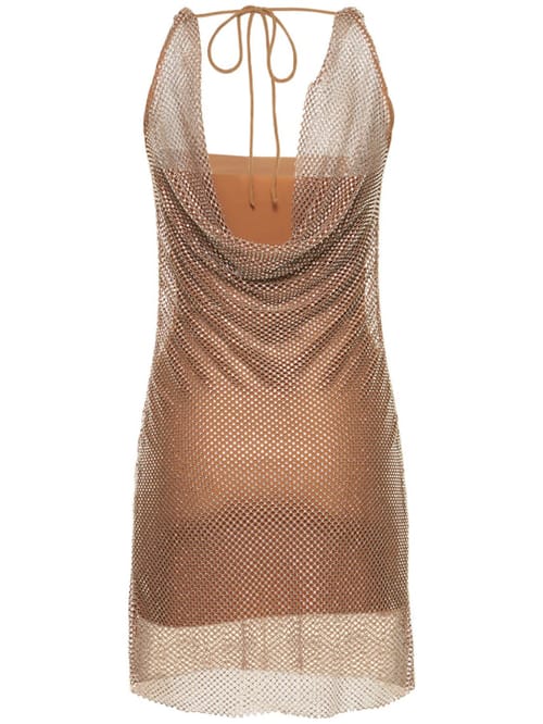 Giuseppe Di Morabito: Mini dress with crystals and draping