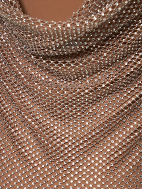Giuseppe Di Morabito: Mini dress with crystals and draping