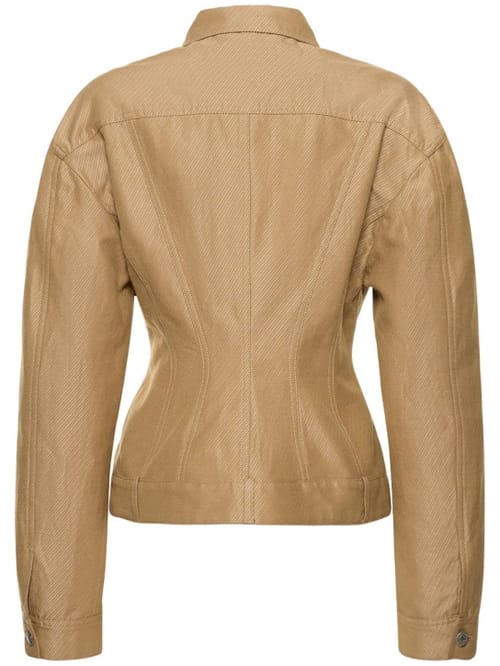 Stella McCartney: 纽扣开合斜纹修身夹克