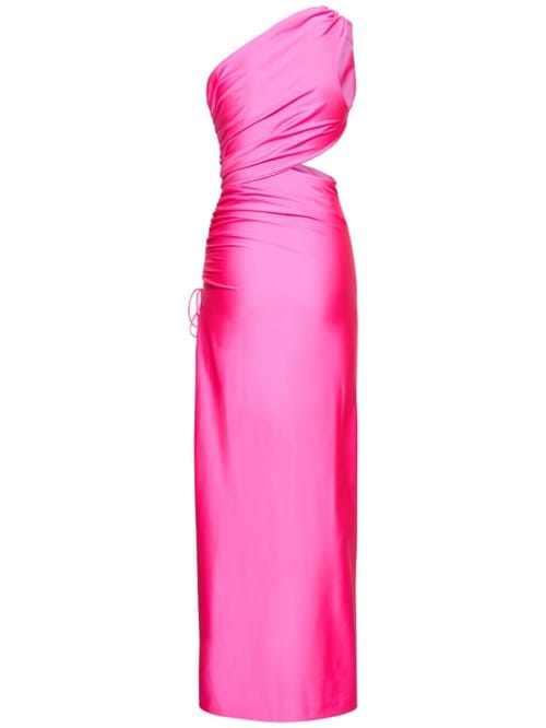 Dundas: One-shoulder draped maxi dress