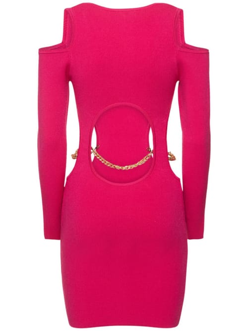 Dundas: Minivestido de punto con aberturas