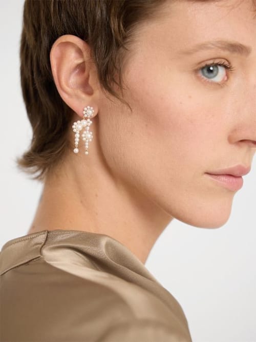 Sophie Bille Brahe: 14Kt Fontaine Marguerite单耳环
