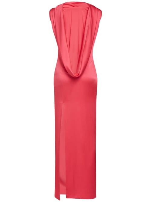 Versace: Vestido largo con espalda drapeada