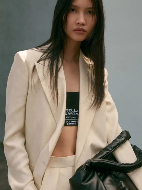 Stella McCartney: 亚麻&粘胶纤维高腰直筒裤