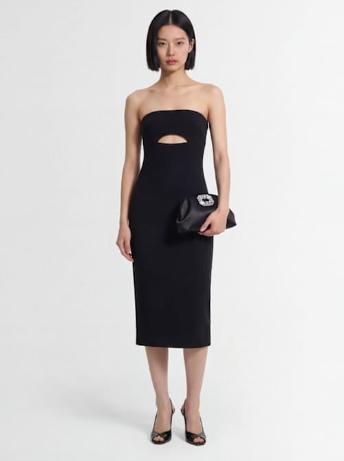 Roland Mouret: Abito midi in lana con cut out