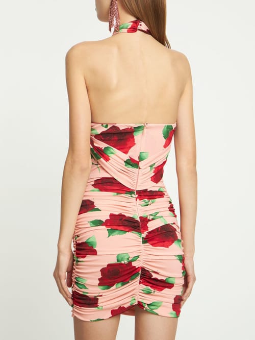 Magda Butrym: Vestido corto fruncido floral