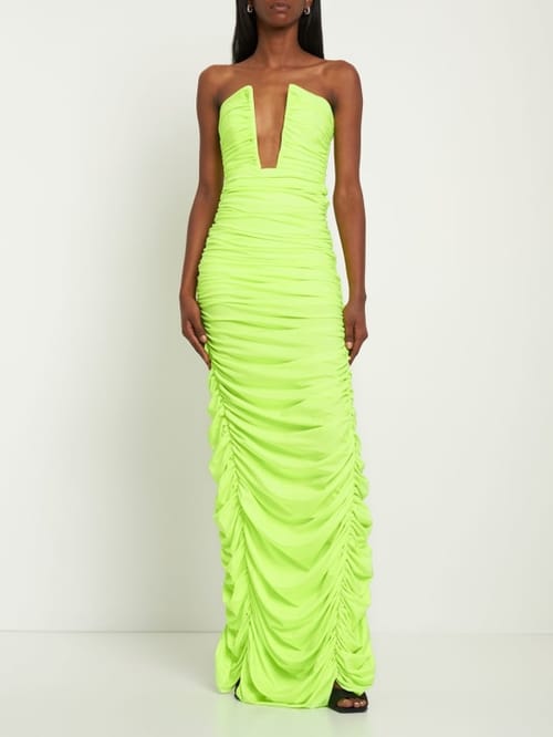 Giuseppe Di Morabito: Strapless ruched maxi dress
