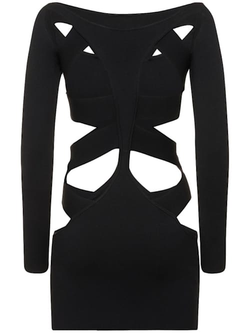Dundas: Knit mini dress with cut-outs