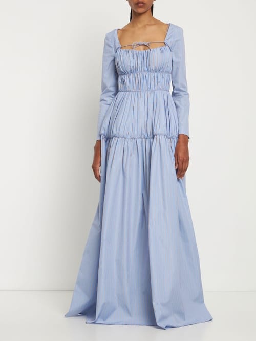 Rosie Assoulin: Striped cotton maxi dress
