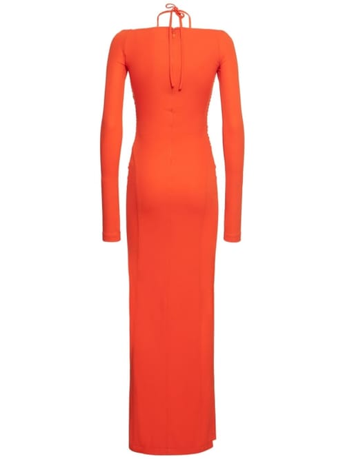 Dion Lee: Ruched maxi dress with slits