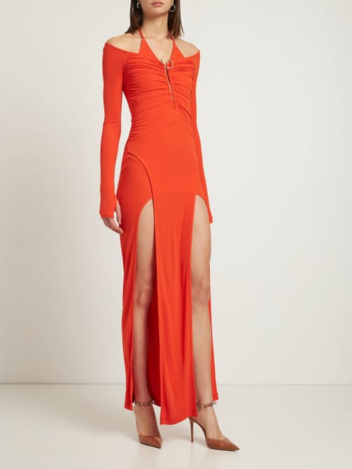 Dion Lee: Ruched maxi dress with slits