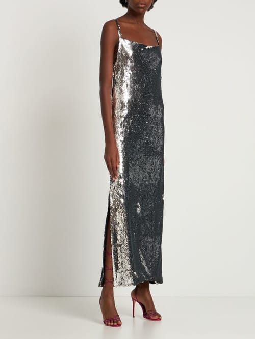 Marques'Almeida: Sequined maxi dress with thin straps