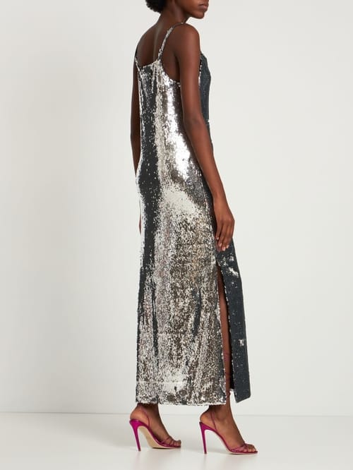 Marques'Almeida: Sequined maxi dress with thin straps