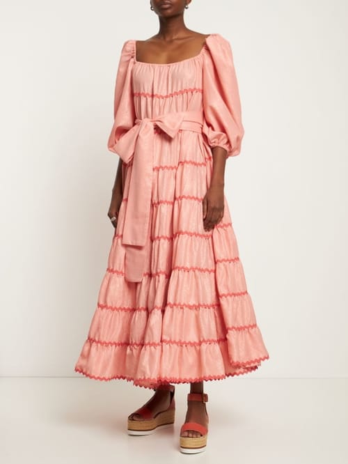 Flora Sardalos: Tiered cotton maxi dress