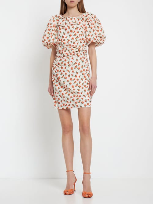 Designers Remix: Ruched organic cotton mini dress