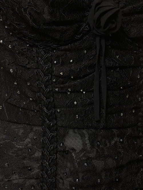 Alessandra Rich: Bustier mini dress with crystals