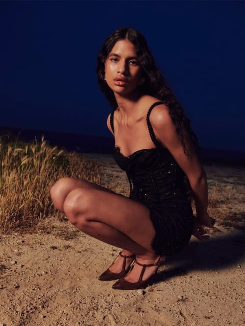 Alessandra Rich: Bustier mini dress with crystals
