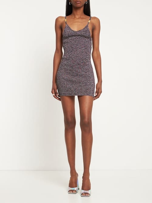 GCDS: Ribbed knit mini dress