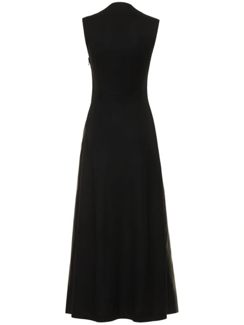 Gauchere: Lambskin leather long dress